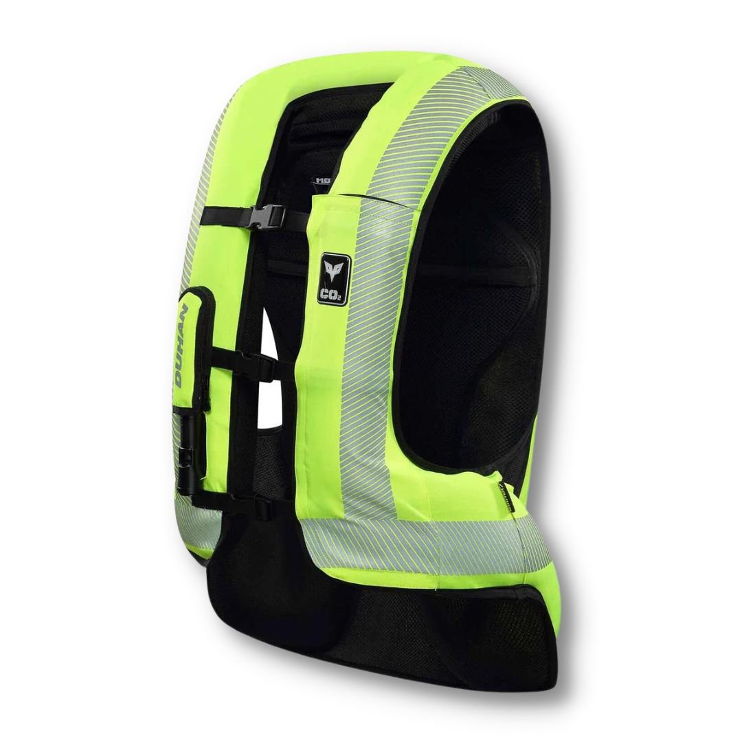 Motorbike Airbag Jacket with CO2 Rapid Inflation & Proven Safety - Multi-directional Trigger, High-Visibility, Durable - KIYOKI