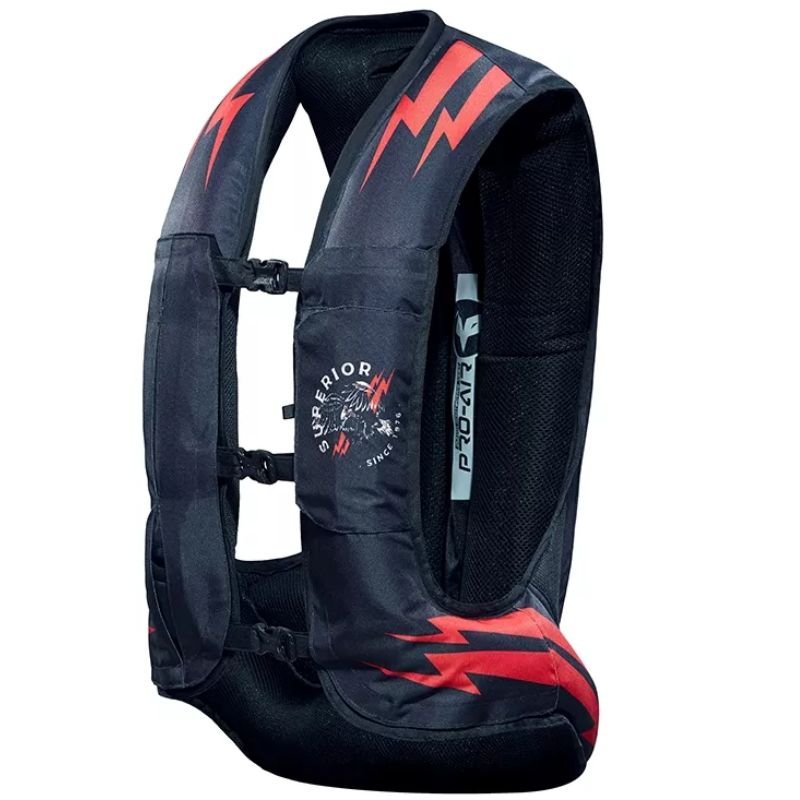 Motorcycle CO2 Air Bag Jacket Motorbike Riding Motocross Protector Black Slow Rebound Back Protector - KIYOKI