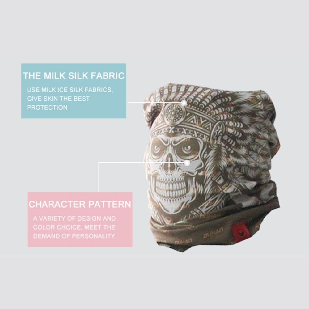 Motorcycle Face Mask Outdoor Riding Sport Face Cover Uv Protection Bandana Face Shield Windproof Cover - KIYOKI