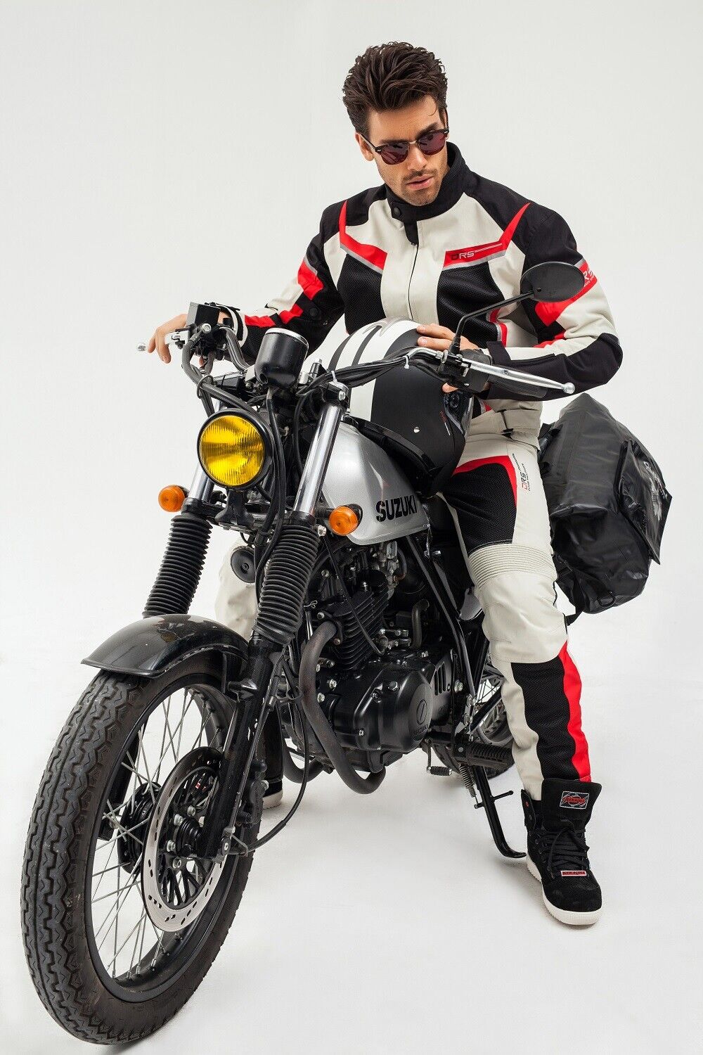 Motorcycle Summer Air Mesh Breathable Riding Jacket with CE Armour Reflective Body Protection - KIYOKI