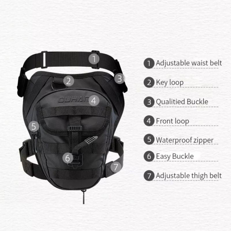 Multi-Use Leg Thigh Outdoor Cycling Pouch Travel Motorcycle Leg Bag Fanny Pack - KIYOKI