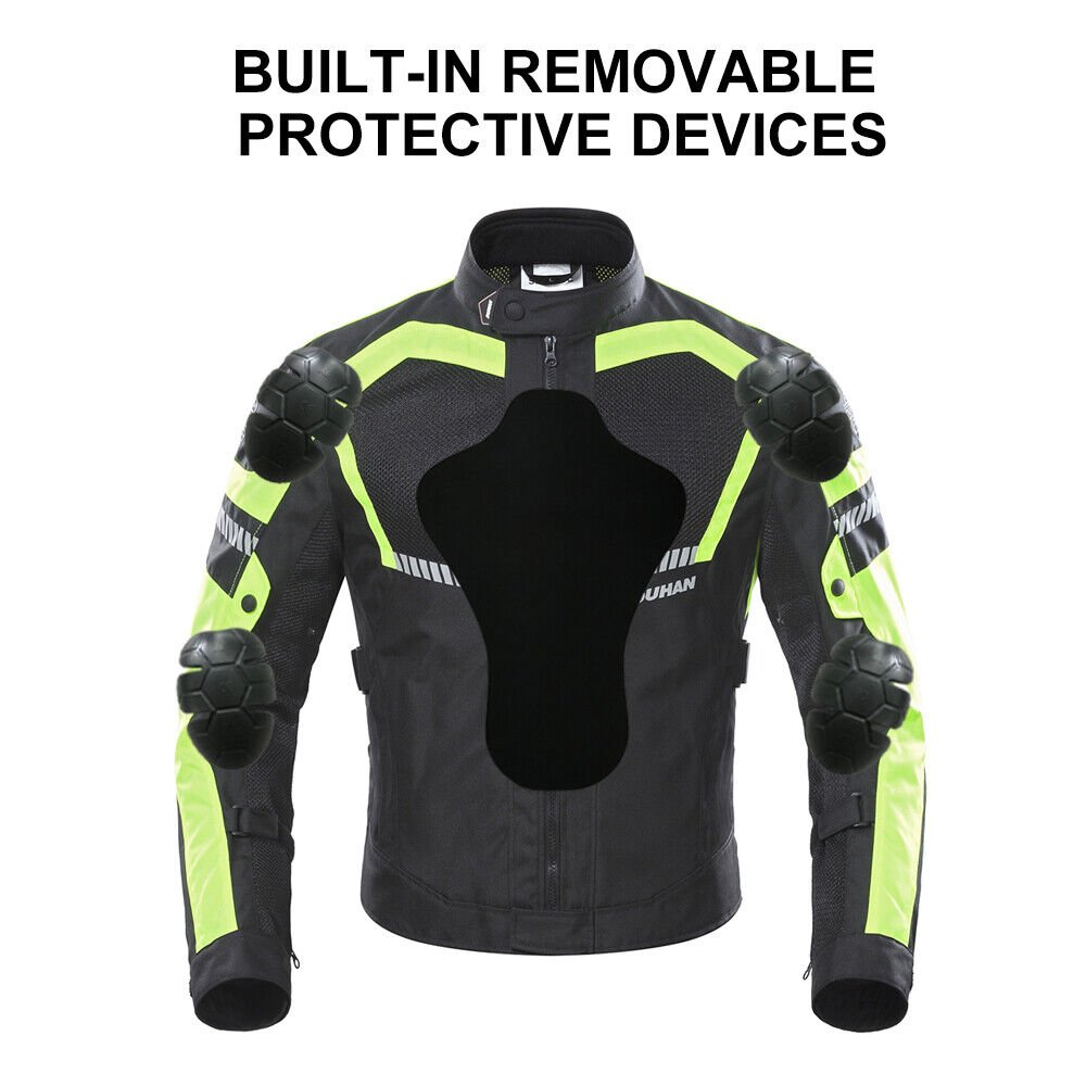 Motorcycle Summer Racing Jacket Motorbike Jacket Mesh Vented Armour Reflective Jacket - KIYOKI