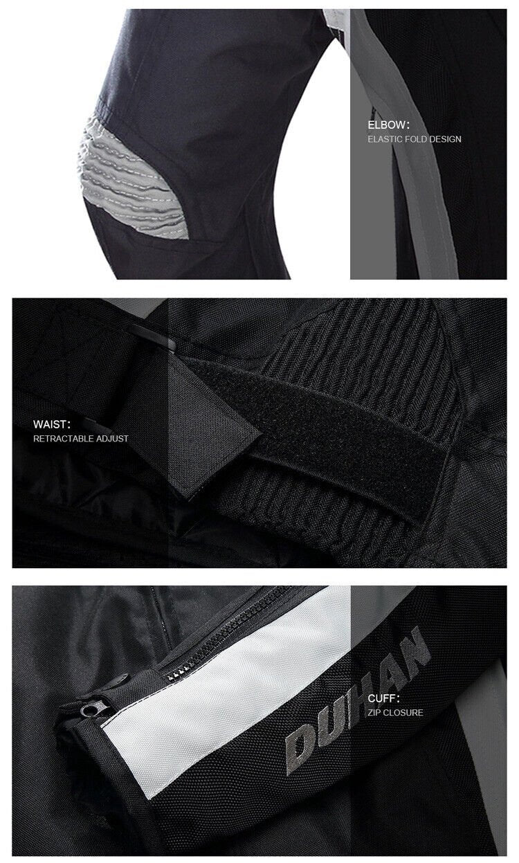 DUHAN Men Motorcycle Riding Jacket Waterproof Jacket CE Armour Warm ...