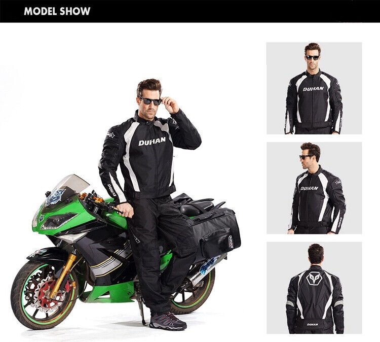 DUHAN Men Motorcycle Riding Jacket Waterproof Jacket CE Armour Warm Liner Body Protection - KIYOKI