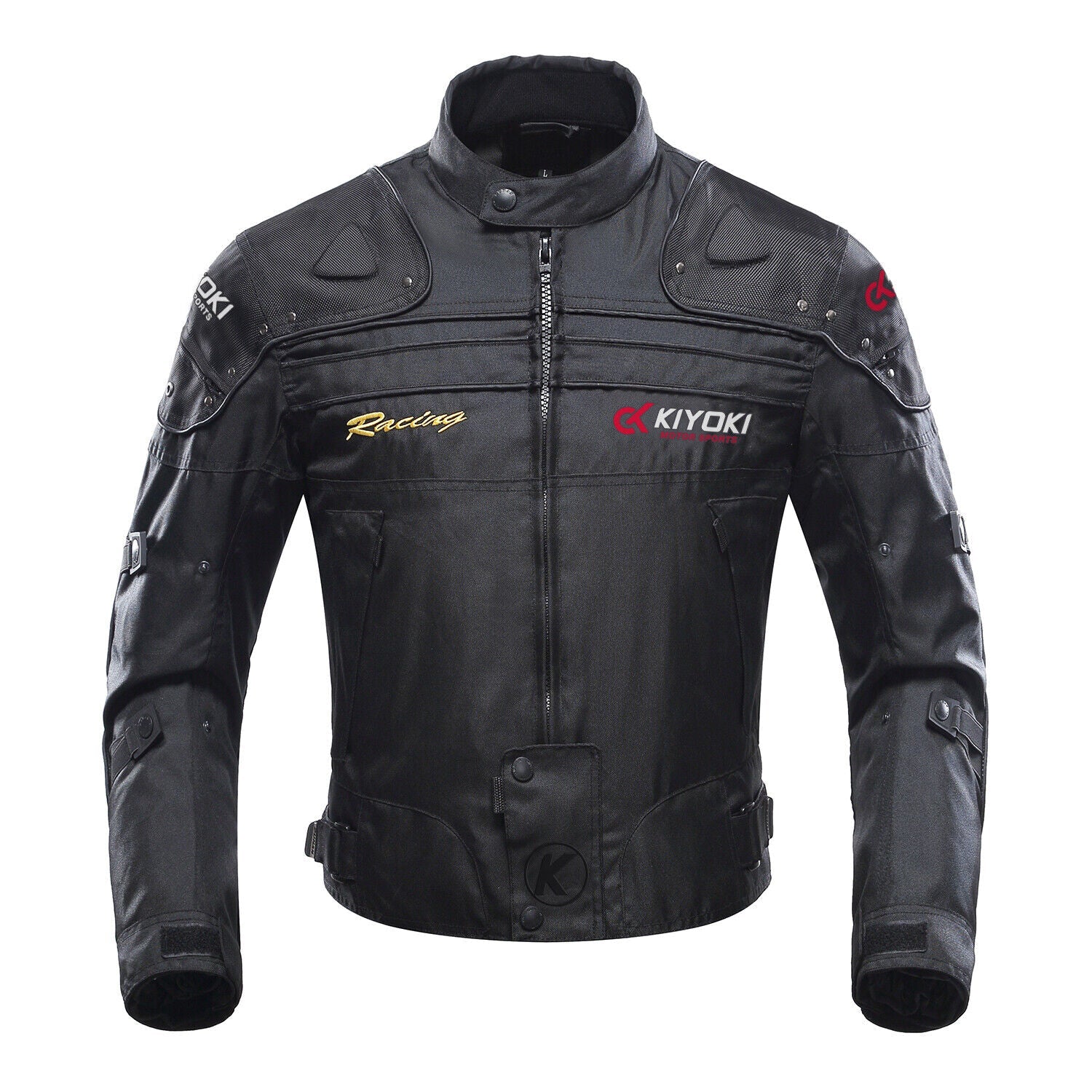 KIYOKI Men Motorcycle CE Armored Riding Jacket Removable Thermal Liner Body Protection All Seasons - KIYOKI