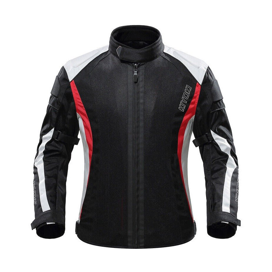 KIYOKI Men Net Mesh Breathable Motorcycle Jacket CE Armored Body Protection Riding Jacket - KIYOKI