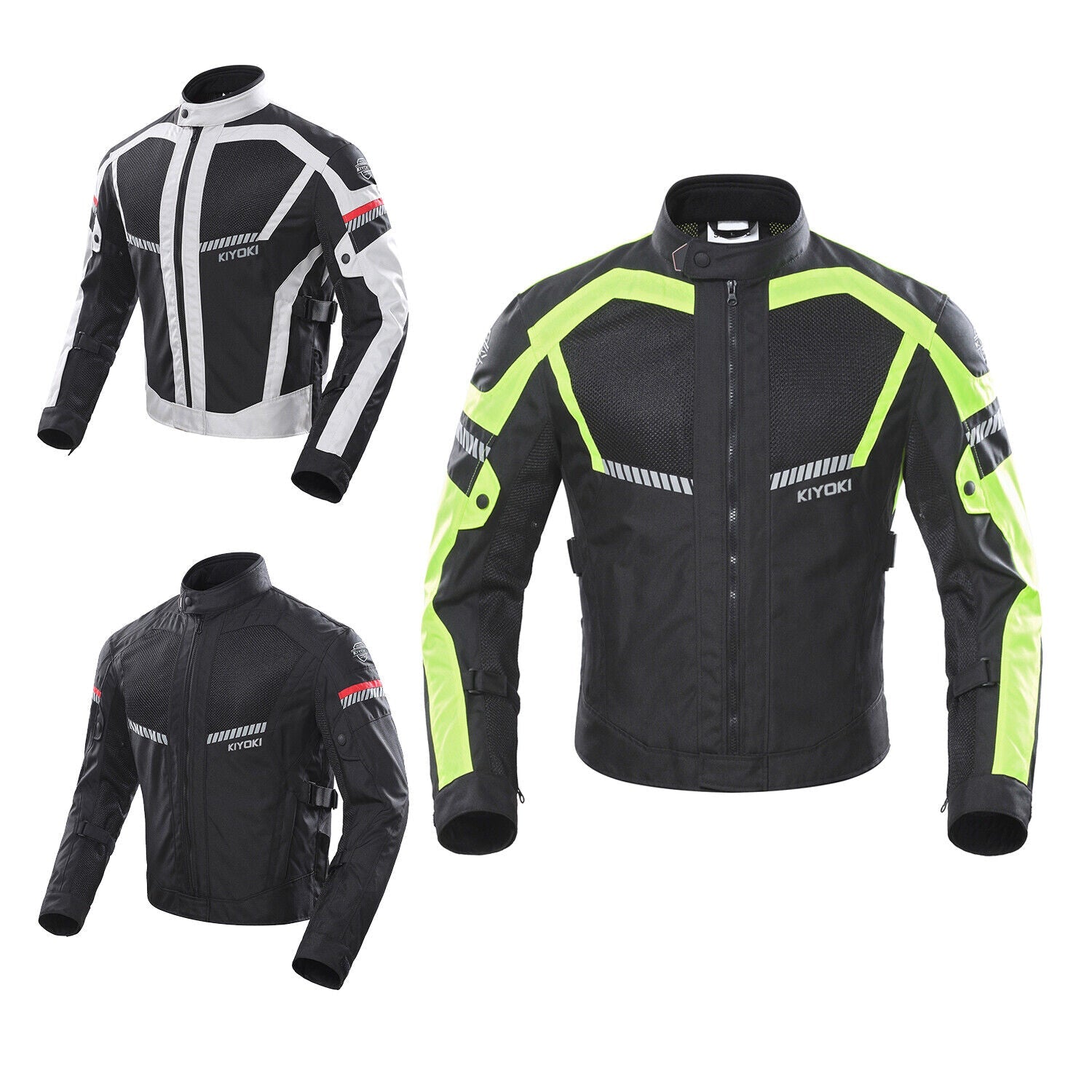 KIYOKI Summer Breathable Mesh Motorcycle Riding Jacket CE Armored Body Protection - KIYOKI