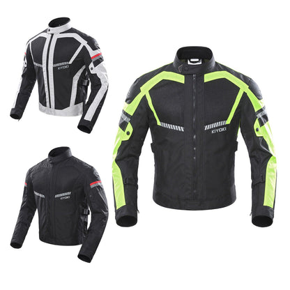 KIYOKI Summer Breathable Mesh Motorcycle Riding Jacket CE Armored Body Protection - KIYOKI