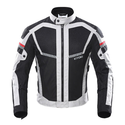 KIYOKI Summer Breathable Mesh Motorcycle Riding Jacket CE Armored Body Protection - KIYOKI