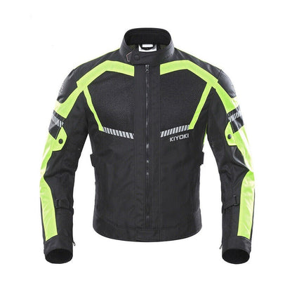 KIYOKI Summer Breathable Mesh Motorcycle Riding Jacket CE Armored Body Protection - KIYOKI