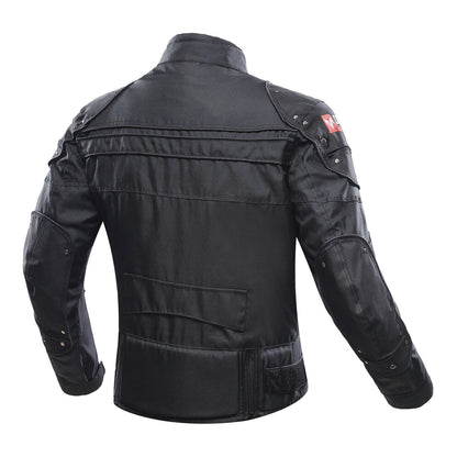 Men Motorcycle Jacket CE Armored Riding Jacket Removable Thermal Liner Boby Protector All Seasons Red Blue Black - KIYOKI