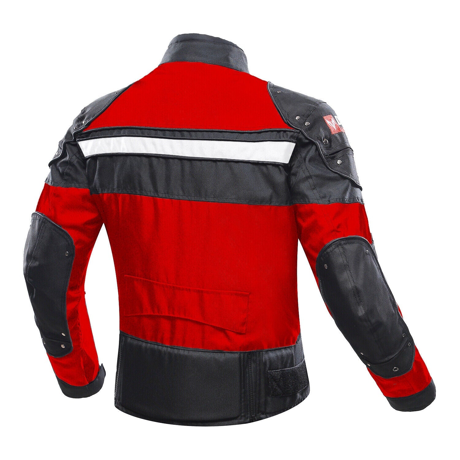 Men Motorcycle Jacket CE Armored Riding Jacket Removable Thermal Liner Boby Protector All Seasons Red Blue Black - KIYOKI