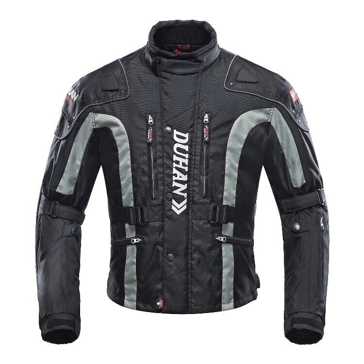 Men Motorcycle Riding Jacket Motorbike Removable Warm Liner Body Protection Windproof - KIYOKI