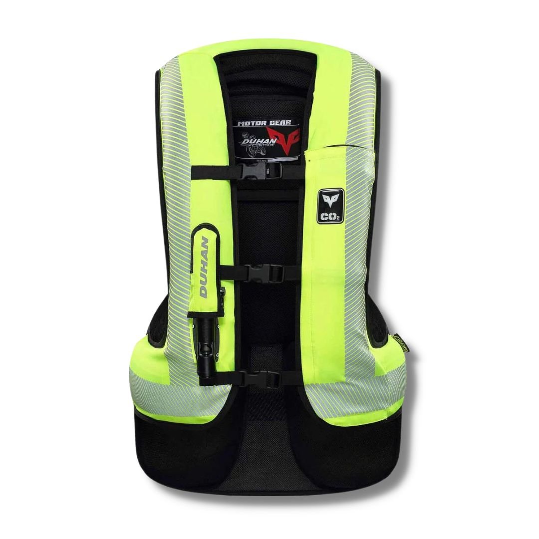 Motorbike Airbag Jacket with CO2 Rapid Inflation & Proven Safety - Multi-directional Trigger, High-Visibility, Durable - KIYOKI