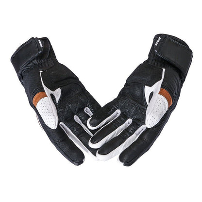 Motorcycle Leather Gloves Motorbike Riding Hand Gloves Protective Riding Gear - KIYOKI