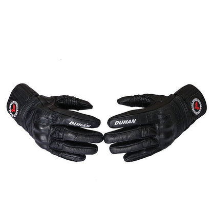 Motorcycle Leather Gloves Motorbike Riding Hand Gloves Protective Riding Gear - KIYOKI