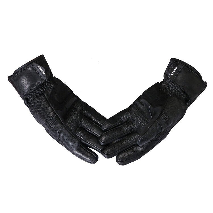 Motorcycle Leather Gloves Motorbike Riding Hand Gloves Protective Riding Gear - KIYOKI