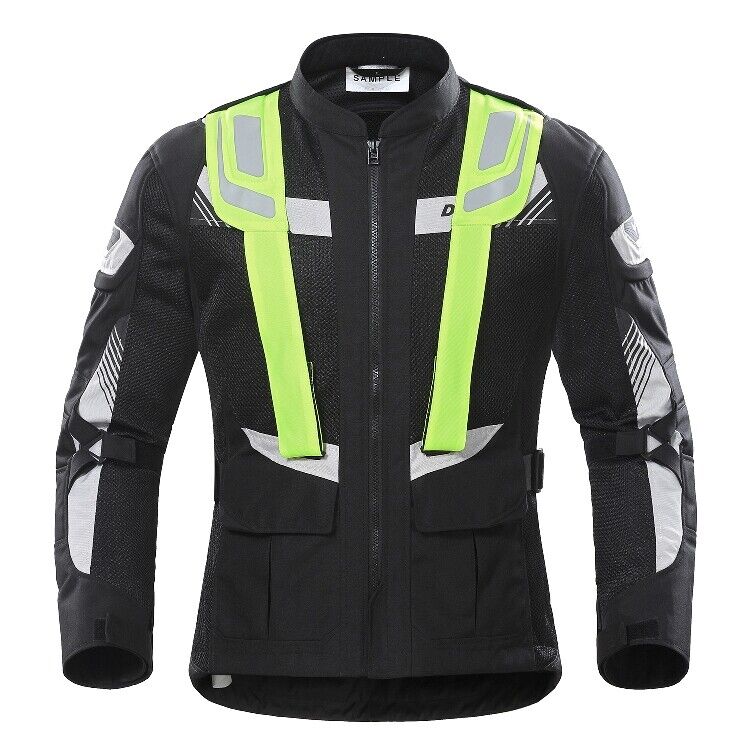 Motorcycle Riding Jacket Vented Jacket CE Armour Reflective High Vis ...