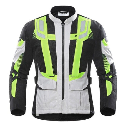 Motorcycle Riding Jacket Vented Jacket CE Armour Reflective High Vis Body Protection - KIYOKI