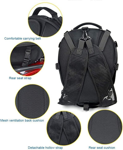 Motorcycle Waterproof Tail Bag Backpack Rear Mounted Storage Pouch Outdoor - KIYOKI