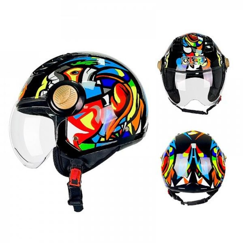Smart Motorcycle Helmet Shell Packing Face PCS Plastic Color Double Support Safety ABS - KIYOKI