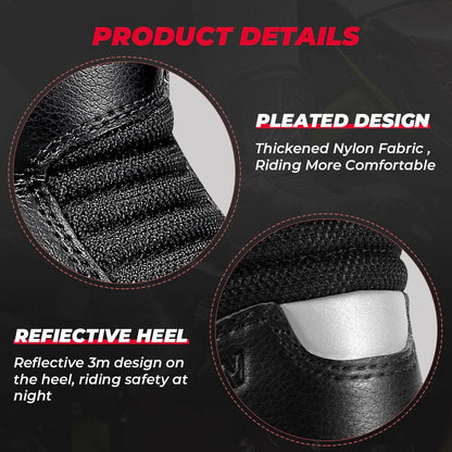 Unisex Breathable Sports Style Leather Motorcycle Boots Racing Motorbike Shoes For Motorcyclist - KIYOKI