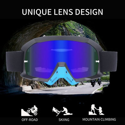 Vintage Motorcycle Off-Road Protective Goggles for Outdoor Riding with Peel-off Film - KIYOKI