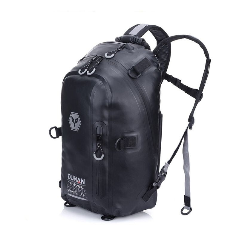 Waterproof Motorcycle Backpack Motorbike Helmet Bag Moto Riding Luggage Rucksack Black - KIYOKI